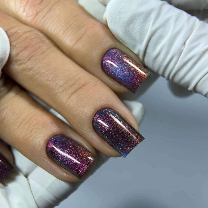 Luna Color #248 Cat Eye Гель-лак кішка хамелеон пурпурно-блакитна 8ml