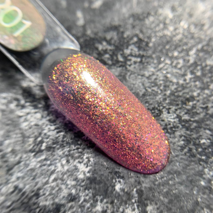 Luna Color #201 Гель-лак цветной с блестками 13ml