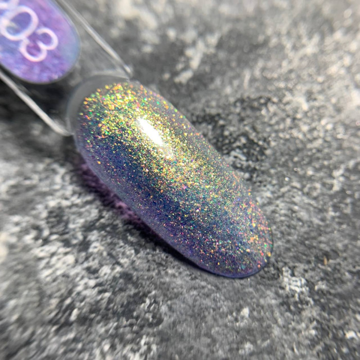 Luna Color #203 Гель-лак цветной с блестками 13ml.