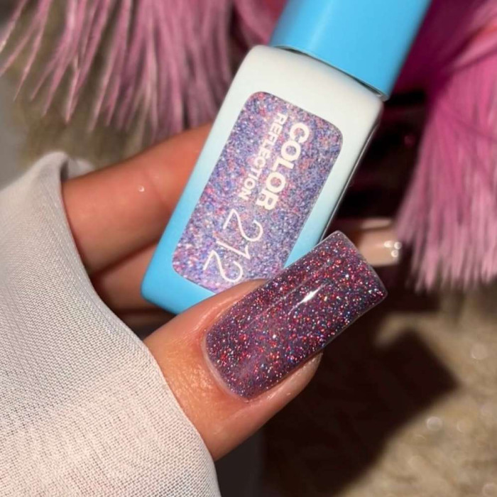 Luna Color #212 Reflection Гель-лак світловідбиваючий сіро-фіолетовий 8ml