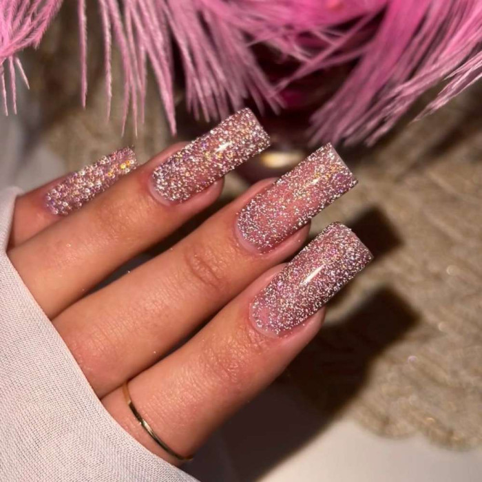 Luna Color #218 Reflection Гель-лак світловідбиваючий бежевий з кольоровими блискітками 8ml