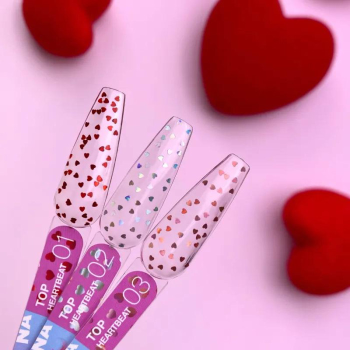 Luna Top HeartBeat №2 Топ с маленькими сердечками голографик 13ml