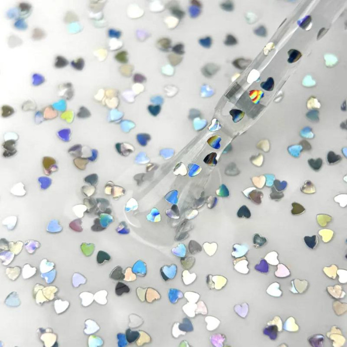 Luna Top HeartBeat №2 Топ с маленькими сердечками голографик 13ml