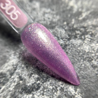 Moon Color #305 Гель-лак бузковий напівпрозорий з голографічним шиммером 8ml
