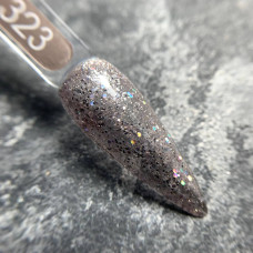 Moon Color #323 Гель-лак прозрачный с блестками 8ml