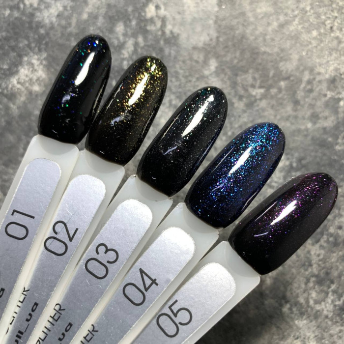 Moon TOP Glitter 01 Rainbow Топ з різнокольоровими мікроблистками 8ml