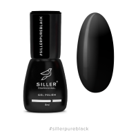 Siller Pure Black Гель-лак чорний 8ml