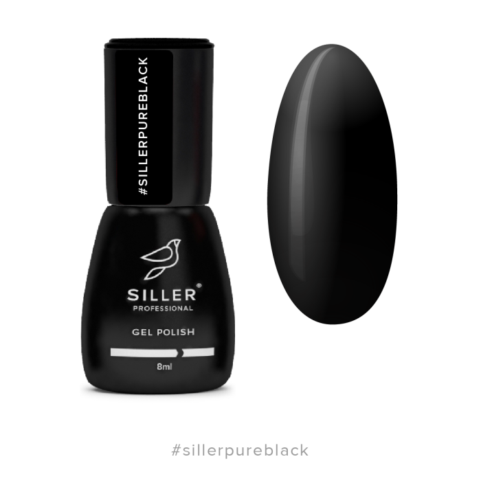 Siller Pure Black Гель-лак чорний 8ml