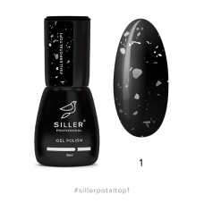 Siller Top Potal #1 Топ прозорий зі срібною поталлю 8ml