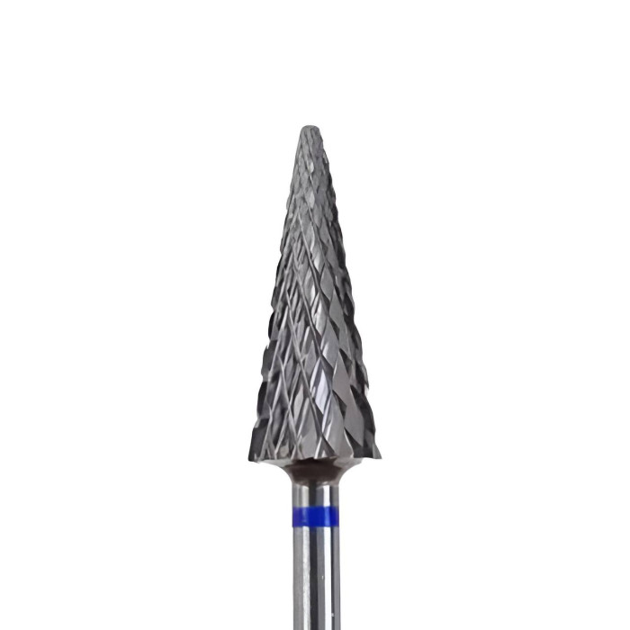 Твердосплавная фреза Конус 060 синий ёлочка 607102ML для левшей