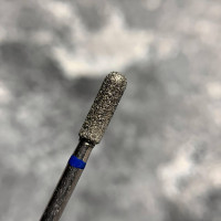 Алмазна фреза Циліндр 031 синій з напівсферою Asfarma