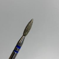 Алмазна фреза Полум'я 021 синє напівтупе 8mm P874m021 Nisima