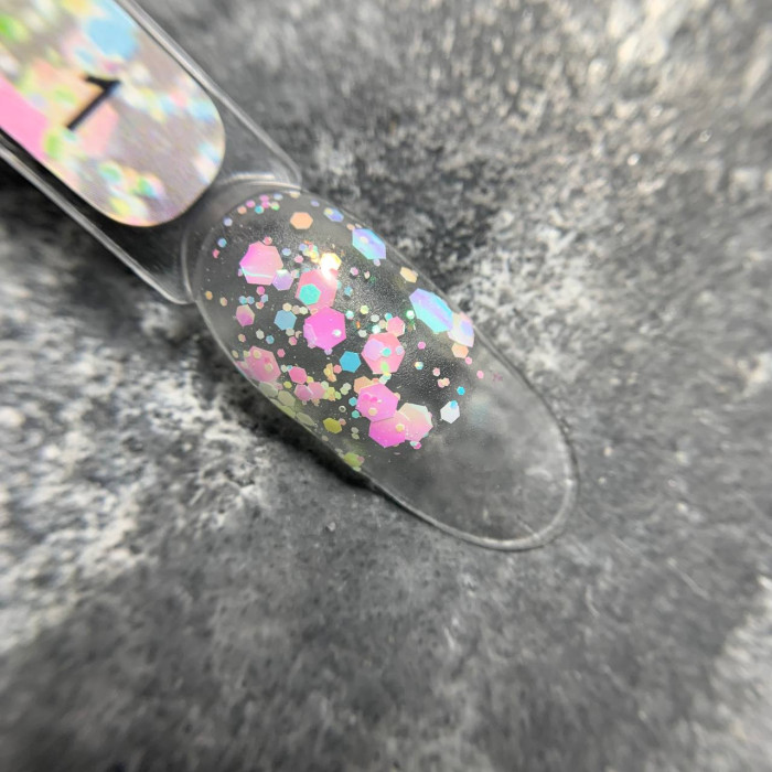 Edlen Confetti Gel #01 Гель с глитером 5ml