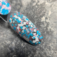 Luna Geometric Gel #1 Гель глиттер с разноцветными фигурками 5ml