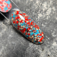 Luna Geometric Gel #3 Гель глиттер с разноцветными фигурками 5ml