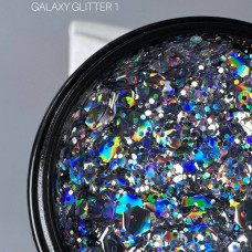 Saga Galaxy Glitter #01 Гель з голографічним глітером 8ml