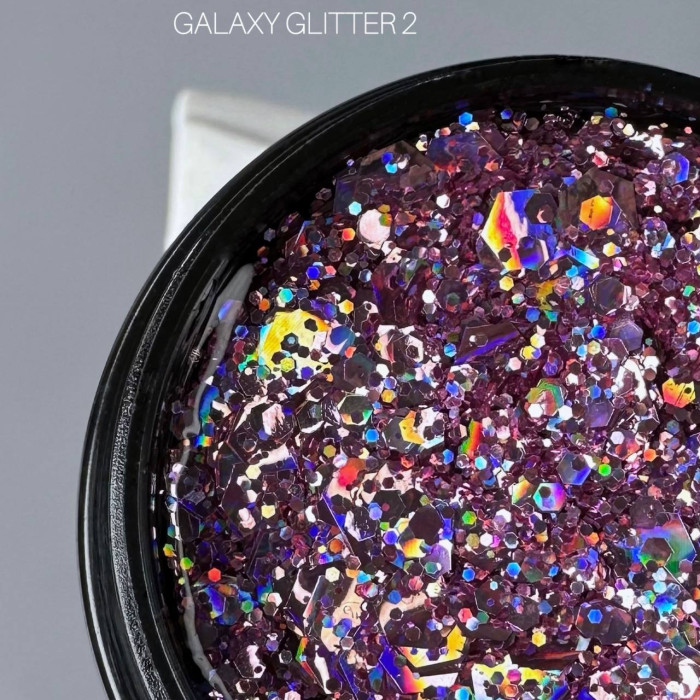 Saga Galaxy Glitter #02 Гель с голографическим глитером 8ml