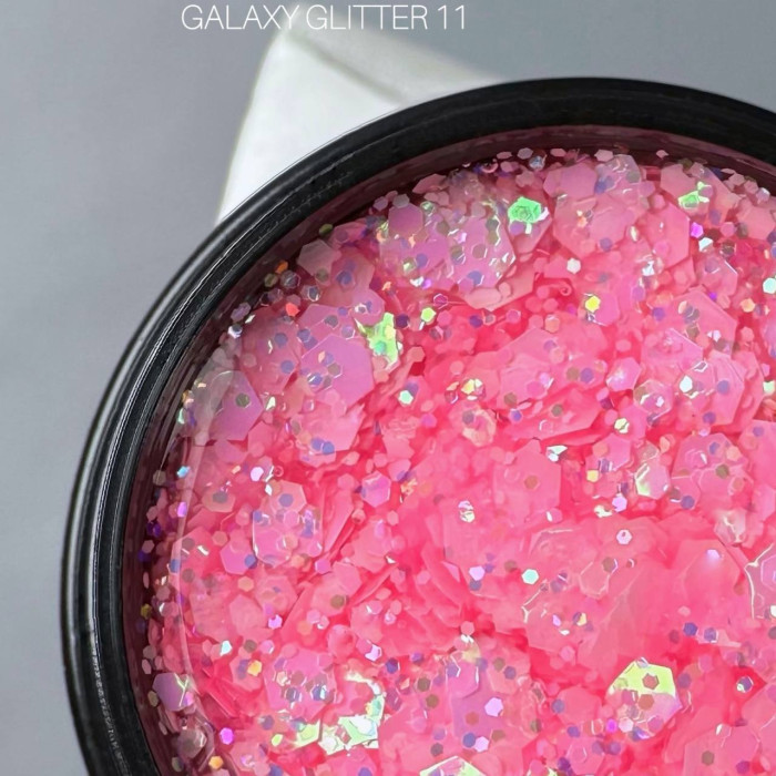 Saga Galaxy Glitter #11 Гель с голографическим глитером 8ml