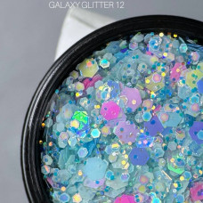 Saga Galaxy Glitter #12 Гель з голографічним глітером 8ml