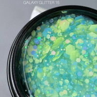 Saga Galaxy Glitter #15 Гель з голографічним глітером 8ml