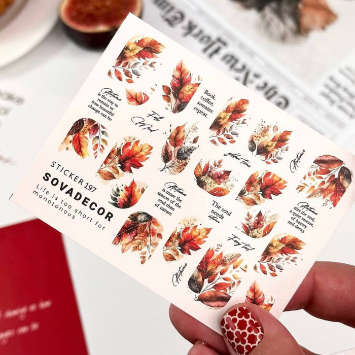 Слайдер-дизайн Sova Decor 197 Autumn Leaf & Word