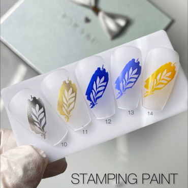 Saga Stamping Paint #10 Лак-фарба для стемпінга Срібна 8ml