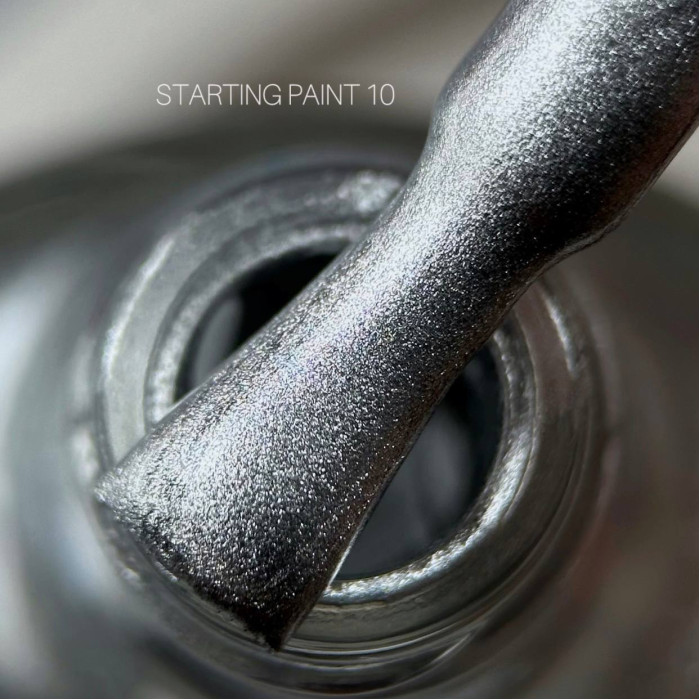 Saga Stamping Paint #10 Лак-краска для стемпинга Серебряная 8ml