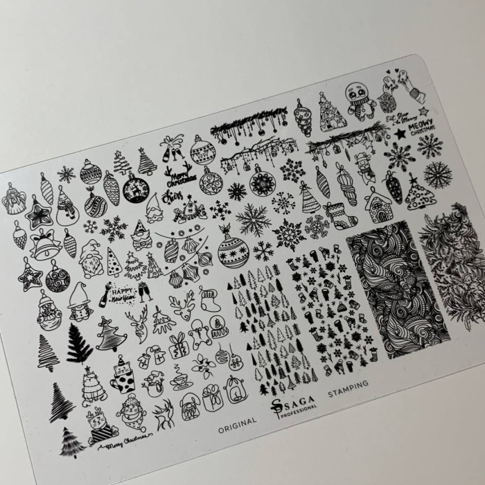 Saga Stamping Пластина для стемпинга Winter #14