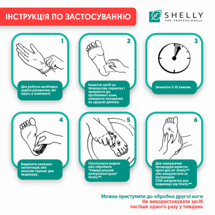 Shelly Гель-кератолитик для локального применения Мягкое лезвие 100ml