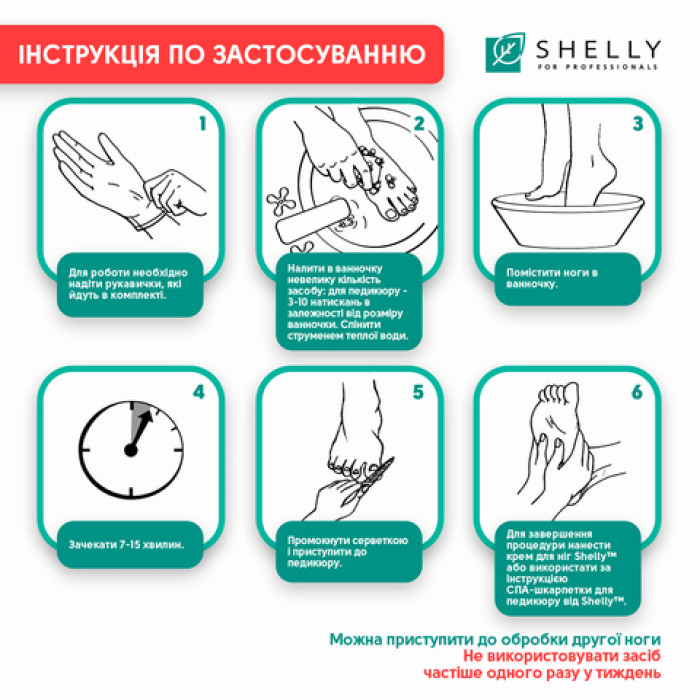 Shelly Спа-ванна для прискореної підготовки до манікюру та педикюру М'яке лезо 500ml