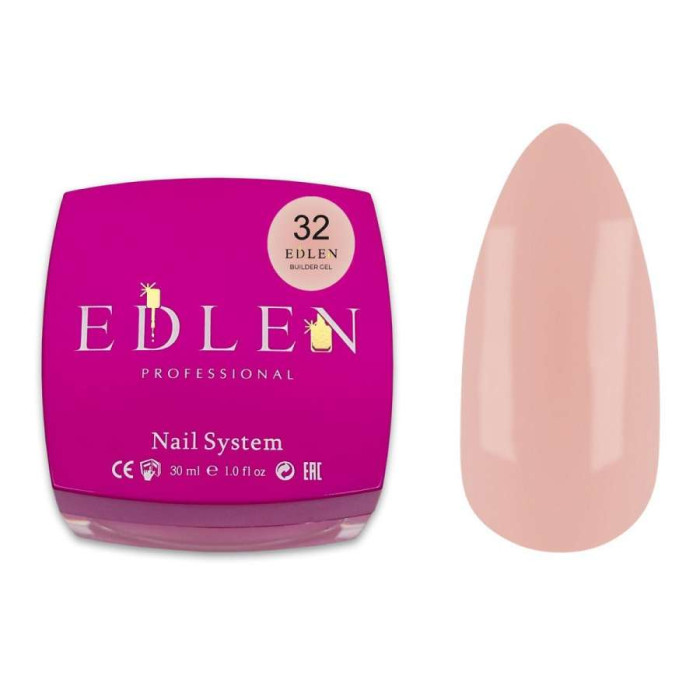Edlen Builder Gel #32 Office Гель для нарощування ванільний рожевий 30ml
