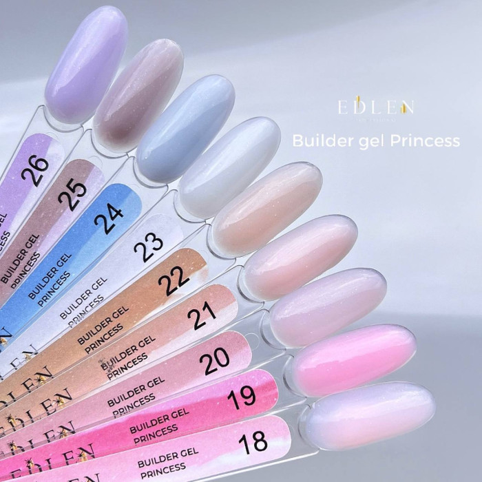 Edlen Builder Gel Princess #22 Гель кольоровий з шиммером 15ml