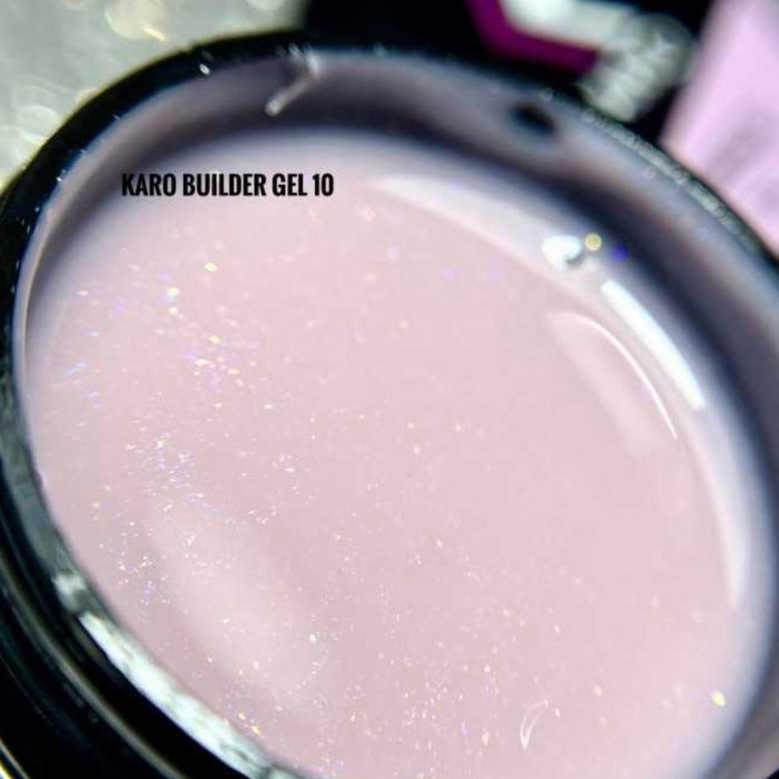 Karo Builder Gel #10 Цветной гель с блестками 30ml