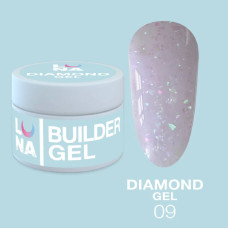 Luna Gel Diamond #09 Гель цветной с голографическими хлопьями 15ml