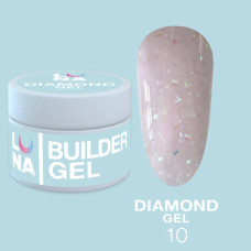 Luna Gel Diamond #10 Гель цветной с голографическими хлопьями 15ml