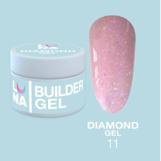 Luna Gel Diamond #11 Цветной гель с голографическими хлопьями 15ml