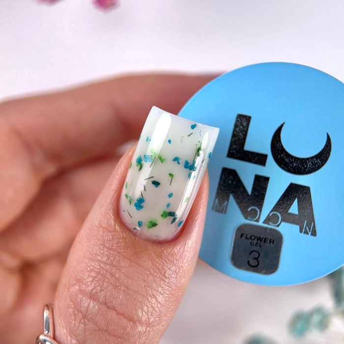 Luna Gel Flower#3 Гель для нарощування із сухоцвітами 15ml