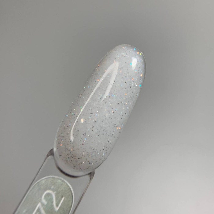 Luna Light Acrygel #72 Гель жидкий молочный с голографической блесткой 13ml