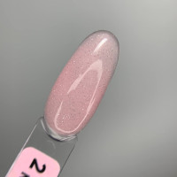 Saga Builder Night Gel #2 Гель для наращивания розовый с блестками 15ml