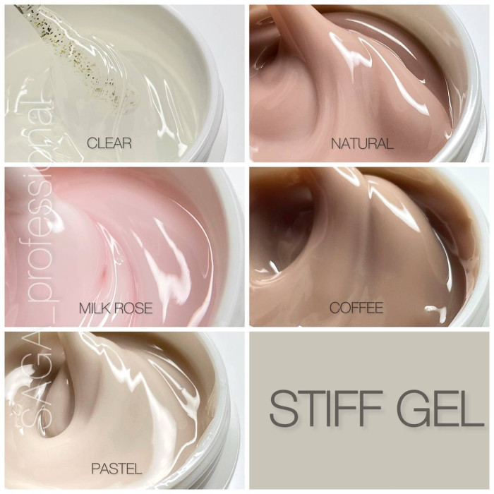 Saga Stiff Gel Clear Гель желе прозрачный 13ml