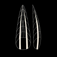 Верхние формы для наращивания Миндаль Karo Almond #2 120шт