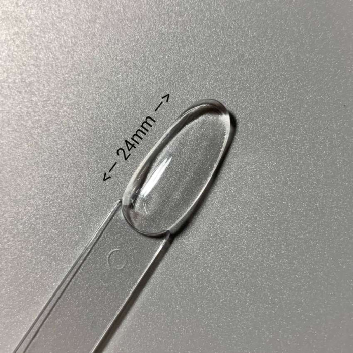 Типсы на кольце миндаль прозрачные 50 шт 