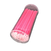Мікробраш для вій Рожеві в тубі 100шт