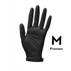 Перчатки нитриловые M Черные плотные 5g 100шт Medicom