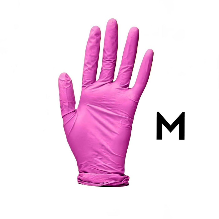 Перчатки нитриловые М Маджента 100шт Medicom