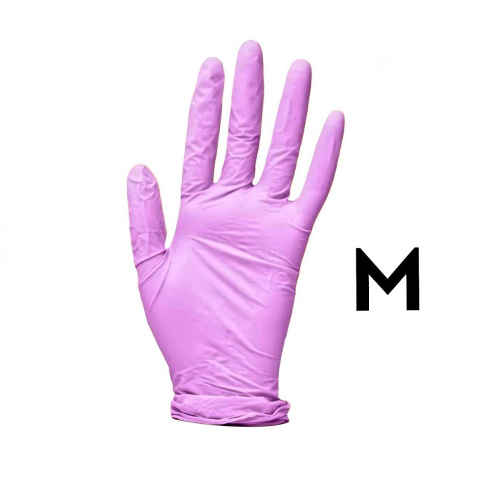 Перчатки нитриловые М Розовые 100шт Medicom