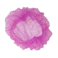 Шапочка Спанбонд на двойной резинке розовая 100шт Panni Mlada