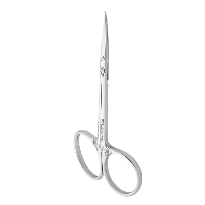 Ножницы профессиональные для кутикулы с крючком Staleks Exclusive 21/1 Magnolia 21mm