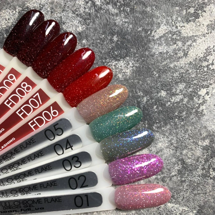 Moon Chrome Flake Disko #01 Гель-лак світловібвиваючий 8ml