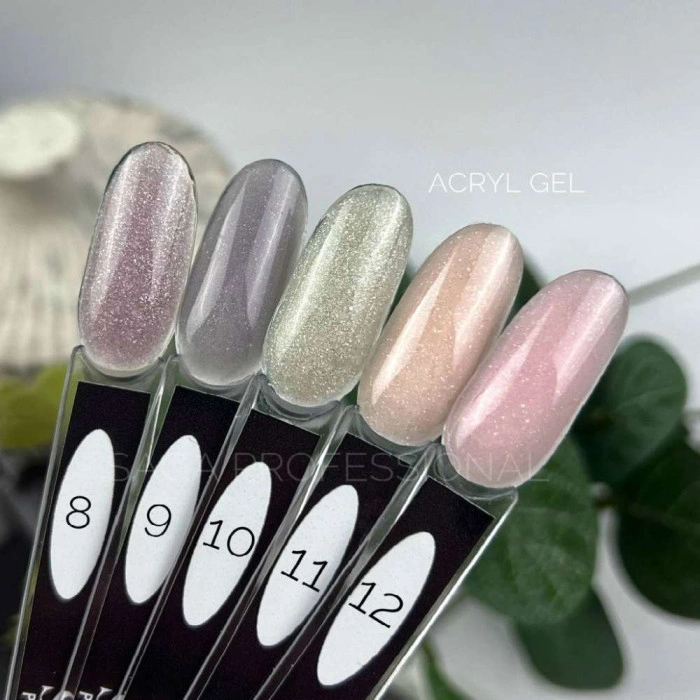 Saga Acryl Gel #10 Акригель цветной с шиммером 13ml